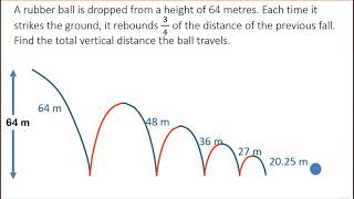 Infinite Geometric Series - Bouncing Ball