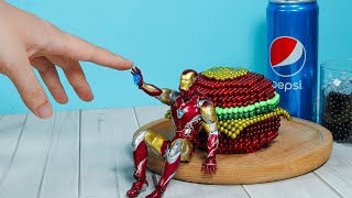 For friend IRON MAN : The Best Burger With Magnet Balls | Amazing Satisfying And Relax - DIY ASMR
