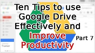Guide: Ten Tips and Tricks for using Google Drive (2015)