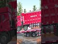 towing truck passes through muddy road mudrunner simulation truck shorts