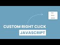 Custom Right Click Menu   HTML  CSS  and  Javascript