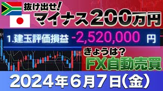 2024年6月7日～マイナス12万円～FXランド（南ア）ラクラク生活 FX自動売買プラス2784円