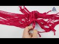 macrame heart keychain diy