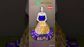 Latest ikat pochampally lahenga material for kids |#shorts #ytshorts #lehengas #trending #viral