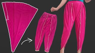 salwar cutting and stitching : Very easy tulip salwar cutting and sewing :  sewing pants ♥️