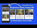 How To Make Responsive Website Cards Using HTML And CSS Flex box | No Media Query  | #Equal Height