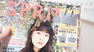 【雑誌 SPRiNG】2018年1月号付録 JOURNAL STANDARD灰色特大防水托特包~開箱