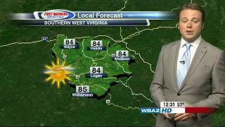 WSAZ-3, Huntington, WV, May 24, 2015, late newscast, Josh Fitzpatrick weather segment