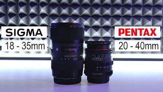 Pentax 20 - 40 mm Limited vs Sigma 18 - 35 mm Art Lens | Pentax KP | Fujifilm Xt-3