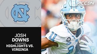 UNC WR Josh Downs Hauls In 15 Receptions vs. UVA