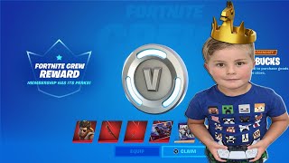 Giving my 7 Year Old Kid ANYTHING He Wants But Only if He Gets His FIRST SOLO Fortnite Crown WIN!