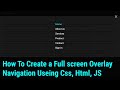 How To Make Responsive Hamburger Menu Interaction Using HTML CSS  Js | Humber Menu #css3