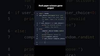 Rock paper scissors game project -python #coding #python