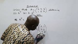 Example on Multiplication of a Matrix & its Transpose
