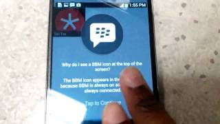 Testing the bbm app on the Samsung Galaxy Note 3