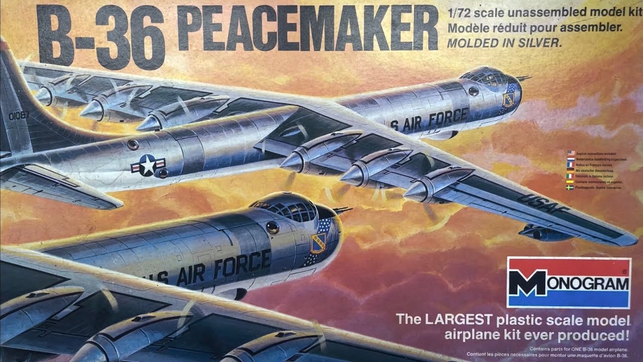 Monogram B-36 Peacemaker 1/72 Scale Model Aircraft - YouTube