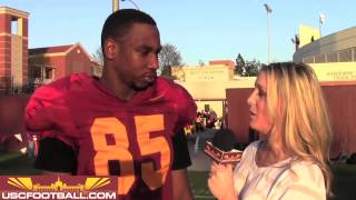 Victor Blackwell from USC spring football practice