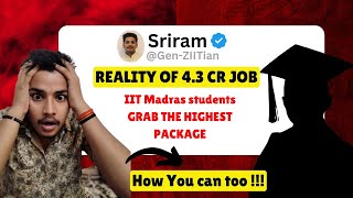 Reality of Rs 4.3 Crore Job Offer Cracked by IIT Madras | Quant Jobs | IIT Madras placement