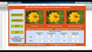 DWT & DCT Based Image Compression Comparative Analysis | Matlab Project With Source Code