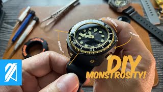 A 1000 Meter G-Shock MOD!!! Crazy!!! SKXMOD Ana-Digi 1000M Tuna Review