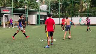 ടർഫ് ഫുട്ബോളിലെ സൂപ്പർ മത്സരം തകർപ്പൻ ഗോളുകൾ #footballshorts #footballhighlights