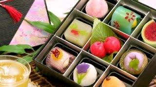 How its made - Wagashi (traditional japanese sweets) كيفية صنع الحلوى اليابانية الفاخرة