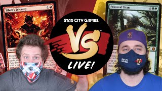 VS Live! Tibalt's Trickery Modern Gauntlet Round 1 | MTG Gameplay