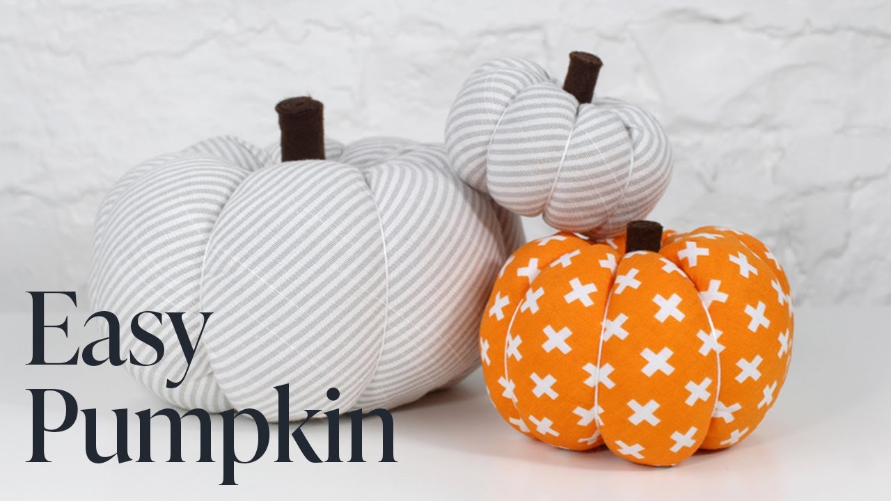 Diy Easy Fabric Pumpkin Tutorial Youtube