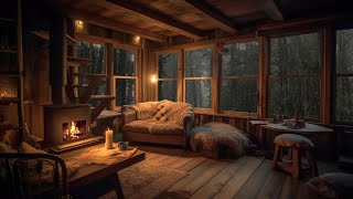 Cozy Treehouse | Rain Sounds, Thunder & Crackling Fireplace for Sleep, Study, Meditation | 8 Hours