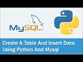 Create A Table And Insert Data Using Python And Mysql