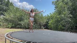 Tumbling on my trampoline 🤍 Avaryana