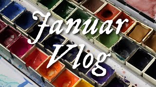 New Art Supplies, Swatches, Paint Making and Nature Walks / Vlog Januar