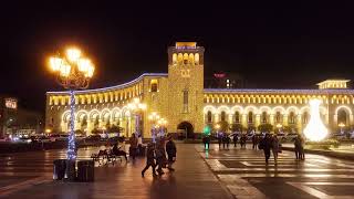 Yerevan, Republic Square New Year Eve 4k UltraHD