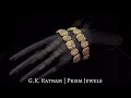 23k gold and diamond polki bracelet pair