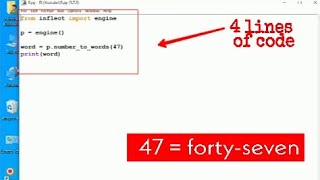 convert number to words in python | number into text
