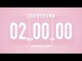 2 Hour Countdown Timer 🌸 Flip Clock with Simple Beeps 🔔