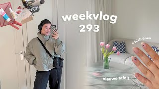 weekvlog: nieuwe salontafel, kantoor make-over \u0026 zelf biab doen! 💌