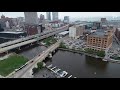 drone video of proposed location of 32 floor historic third ward luxury apartment tower