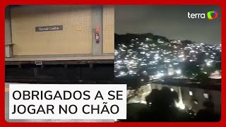 Passageiros do metrô se jogam no chão durante tiroteio entre facções no Rio de Janeiro