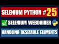 Selenium Python #25 | Handling Resizable Elements