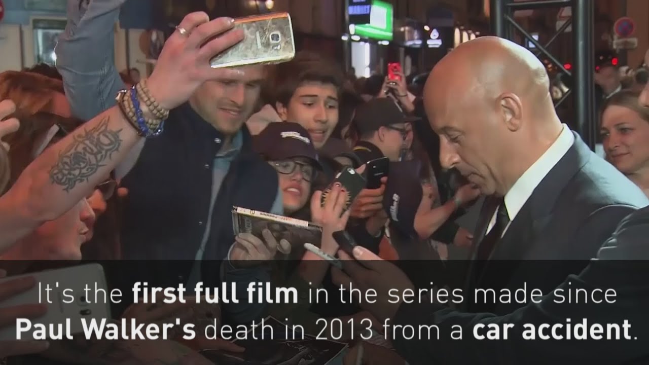 Vin Diesel Pays Tribute To Paul Walker At Fast 8 Premiere - YouTube