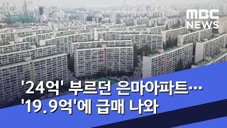 '24억' 부르던 은마아파트…'19.9억'에 급매 나와 (2019.12.27/뉴스투데이/MBC)