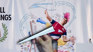 Vigorously miracle! 2022 Red Bull Paper Plane Competition Champion Paper Javelin【123 Paper Airplane】