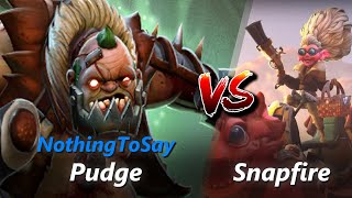 NothingToSay safelane Pudge vs Snapfire/Clockwerk | First 10 minutes