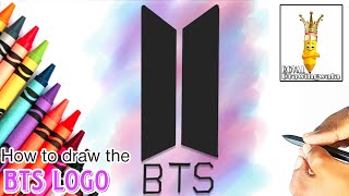How to Draw BTS Logo 💜 Tutorial | Very easy drawing for beginners