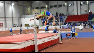 Sandro Tomassini (SLO) 214 cm High Jump 1. Place  Balkan U20 Indoor Championships Belgrade 2022