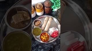 रोज वाली सिम्पल लंच थाली#lunch#thali#homemade#healthy#food#paneer#vlog#cooking#shorts#yt#love#recipe