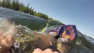 2019.07.07. Wakeboarding on White Lake, Ontario.