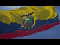 national anthem and waving flag of ecuador