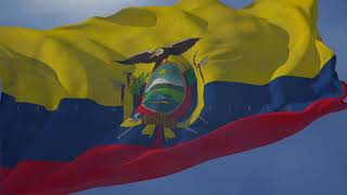 National Anthem and Waving Flag of Ecuador